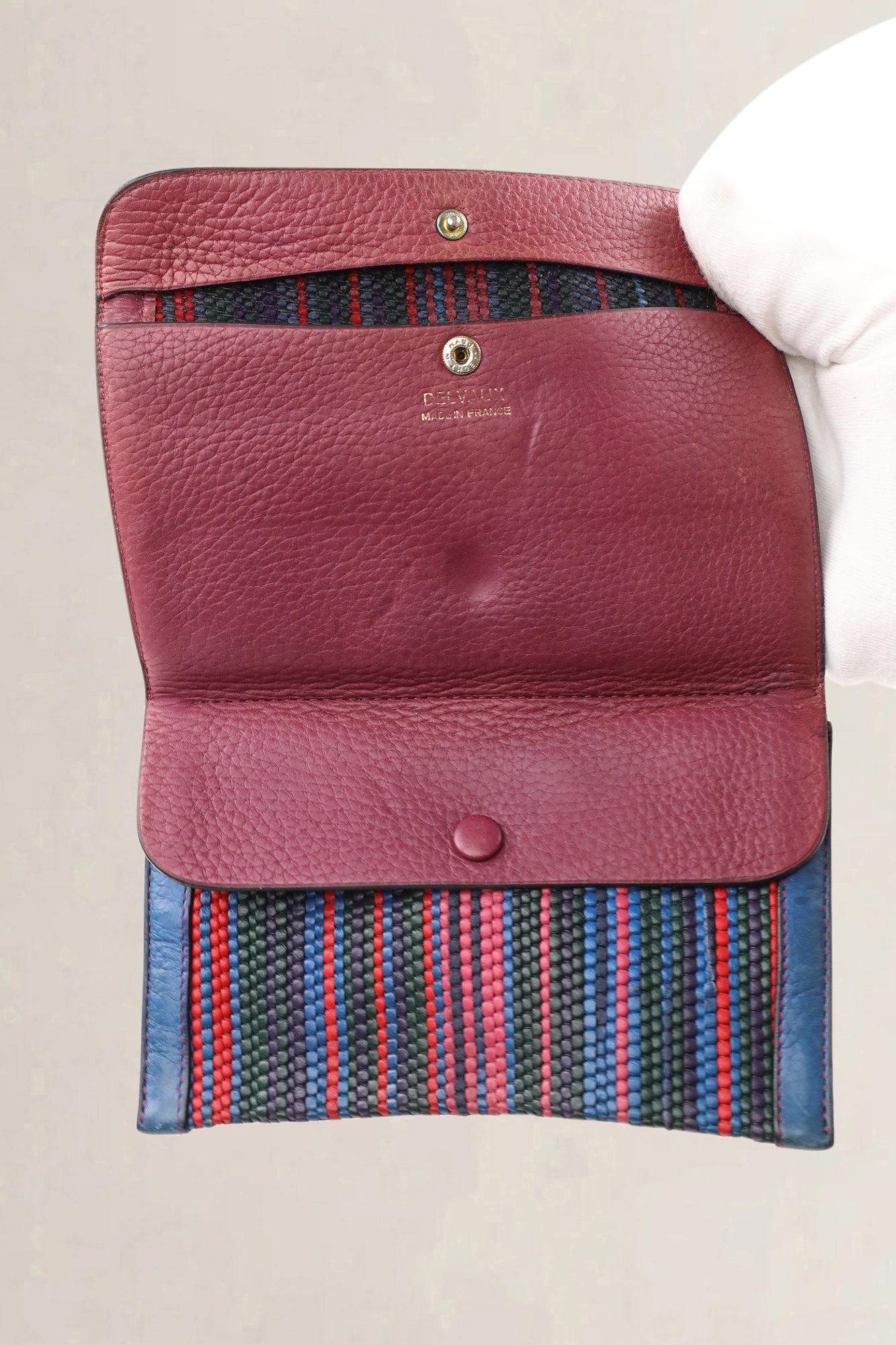 Delvaux multicolour Toile de Cuir wallet — preloved