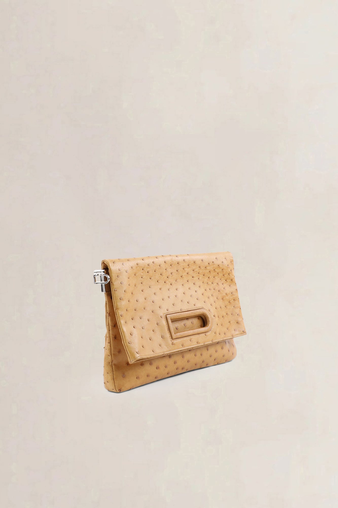 Delvaux Camel Ostrich Âme Libre Shoulder bag