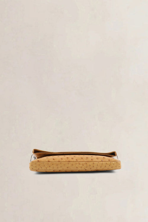 Delvaux Camel Ostrich Âme Libre Shoulder bag