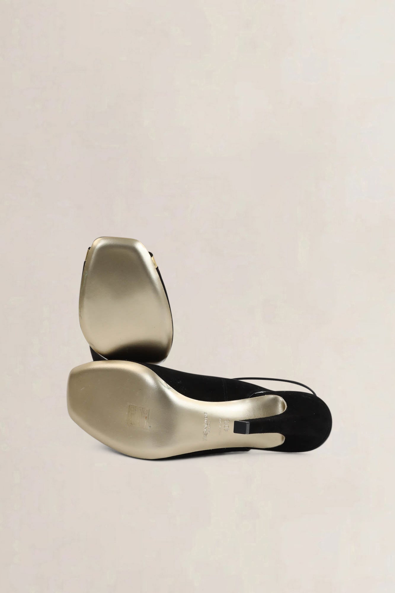 YSL Black Suède Rive Gauche Slingback Pumps