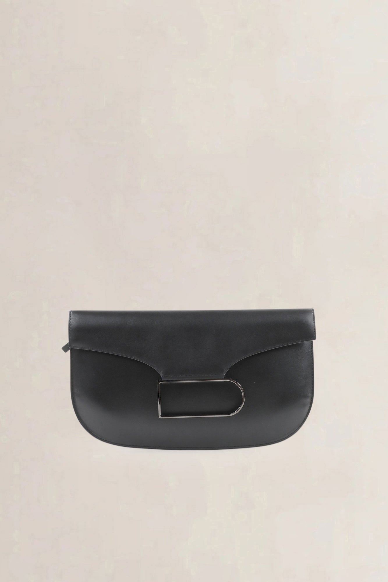 Delvaux Black Double Je Clutch
