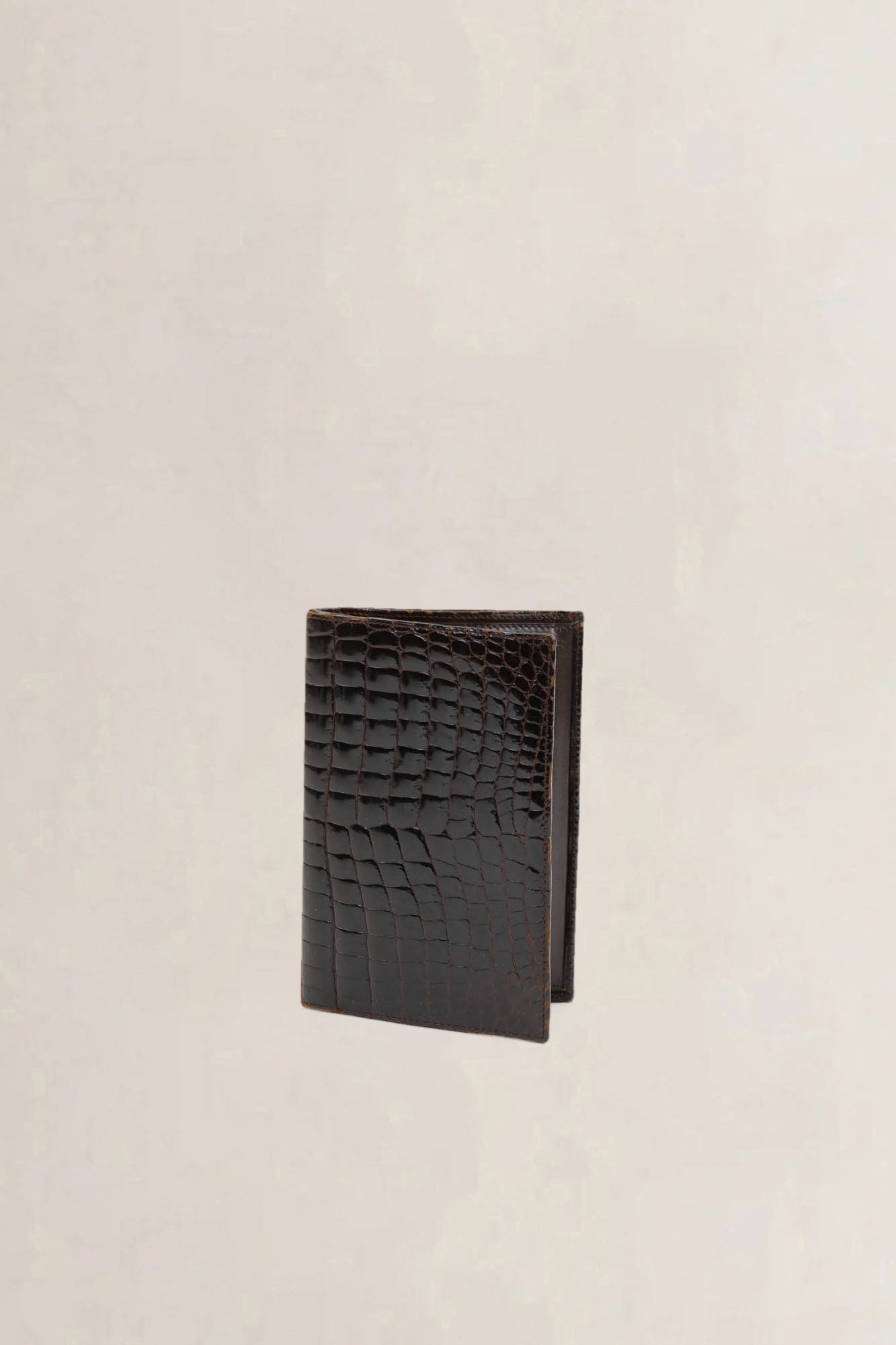Delvaux Brown Croco Wallet