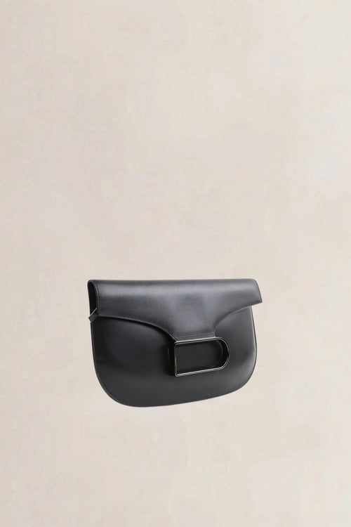 Delvaux Black Double Je Clutch