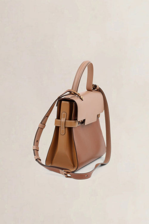Delvaux Tempête MM Bi-color Crossbody Bag