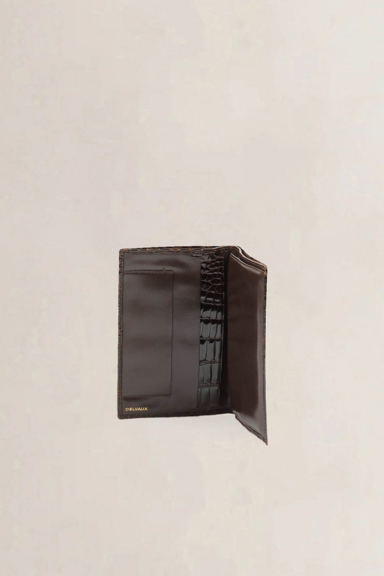 Delvaux Brown Croco Wallet