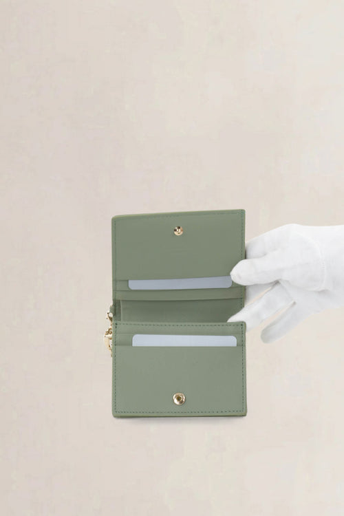 Christian Dior Green Mini Lady Wallet