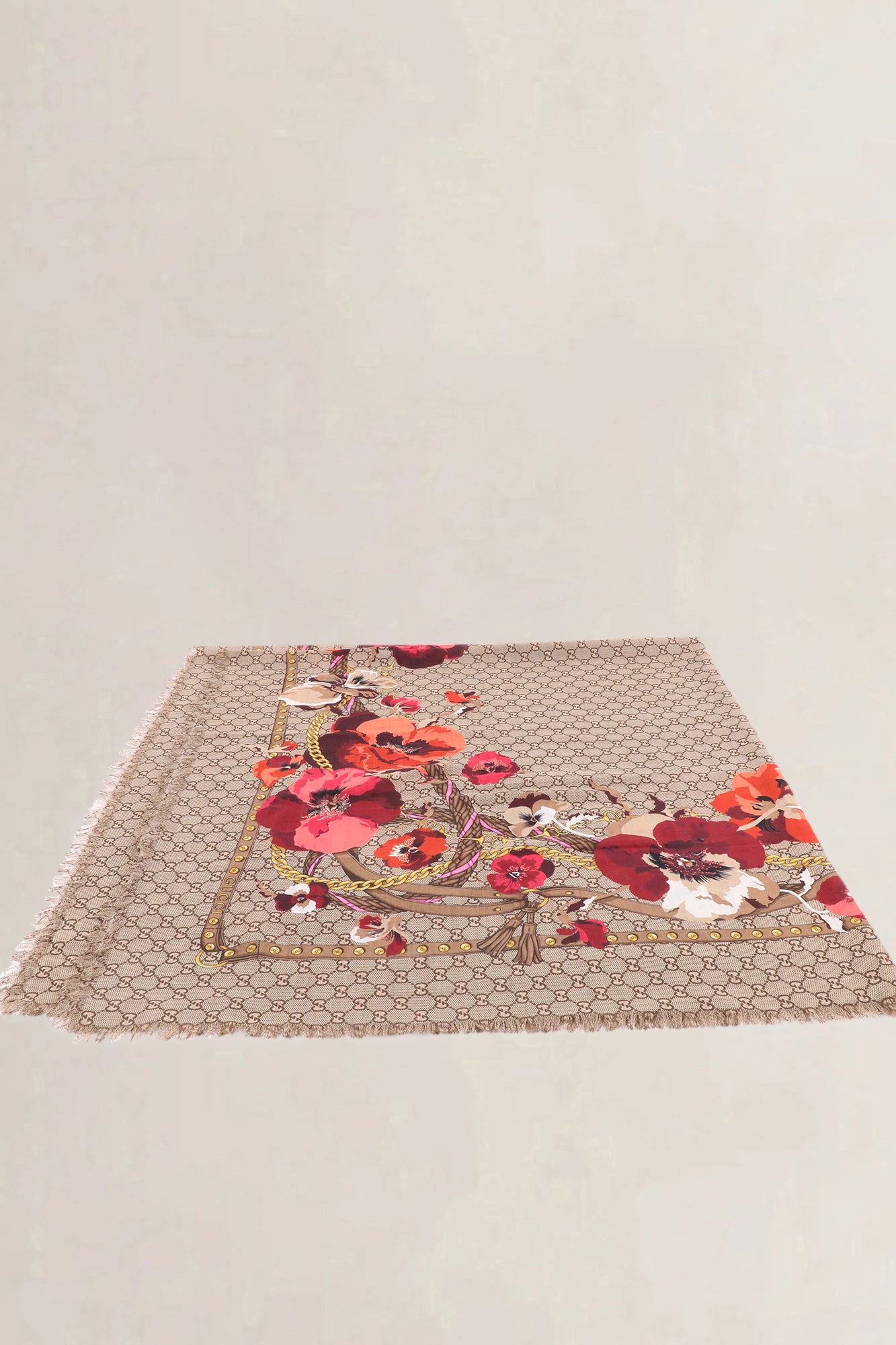 Gucci GG Flower Print Scarf