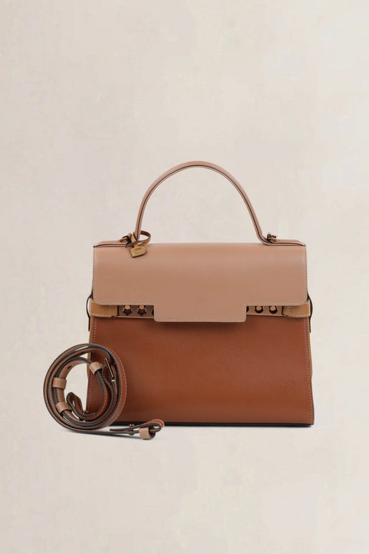 Delvaux Tempête MM Bi-color Crossbody Bag