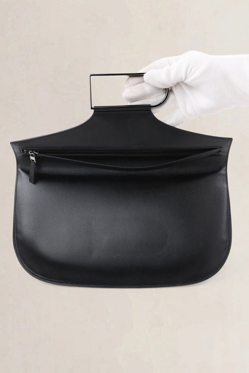Delvaux Black Double Je Clutch
