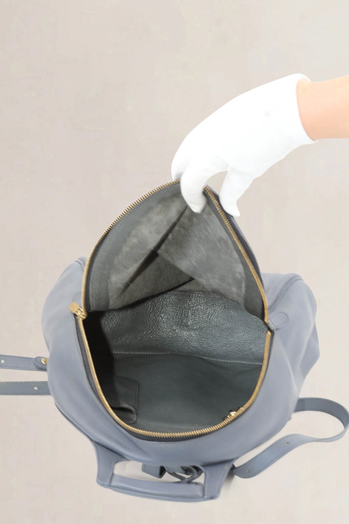 Delvaux Blue Leather Corcovado Backpack