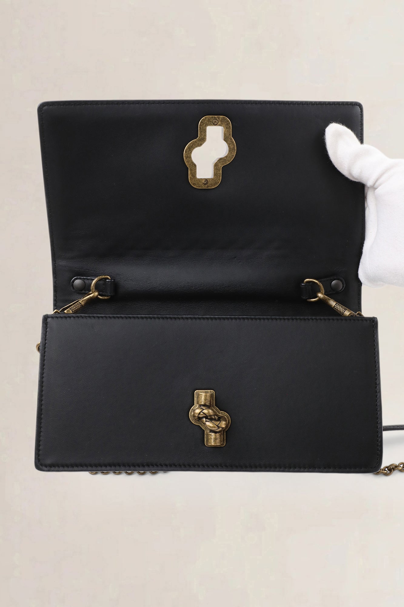 Bottega Veneta Black Olimpia Knot Crossbody Bag