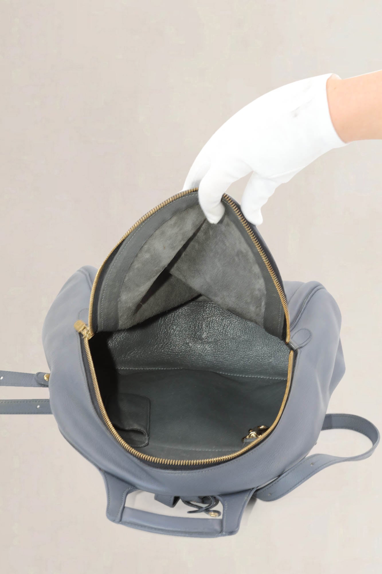 Delvaux Blue Leather Corcovado Backpack