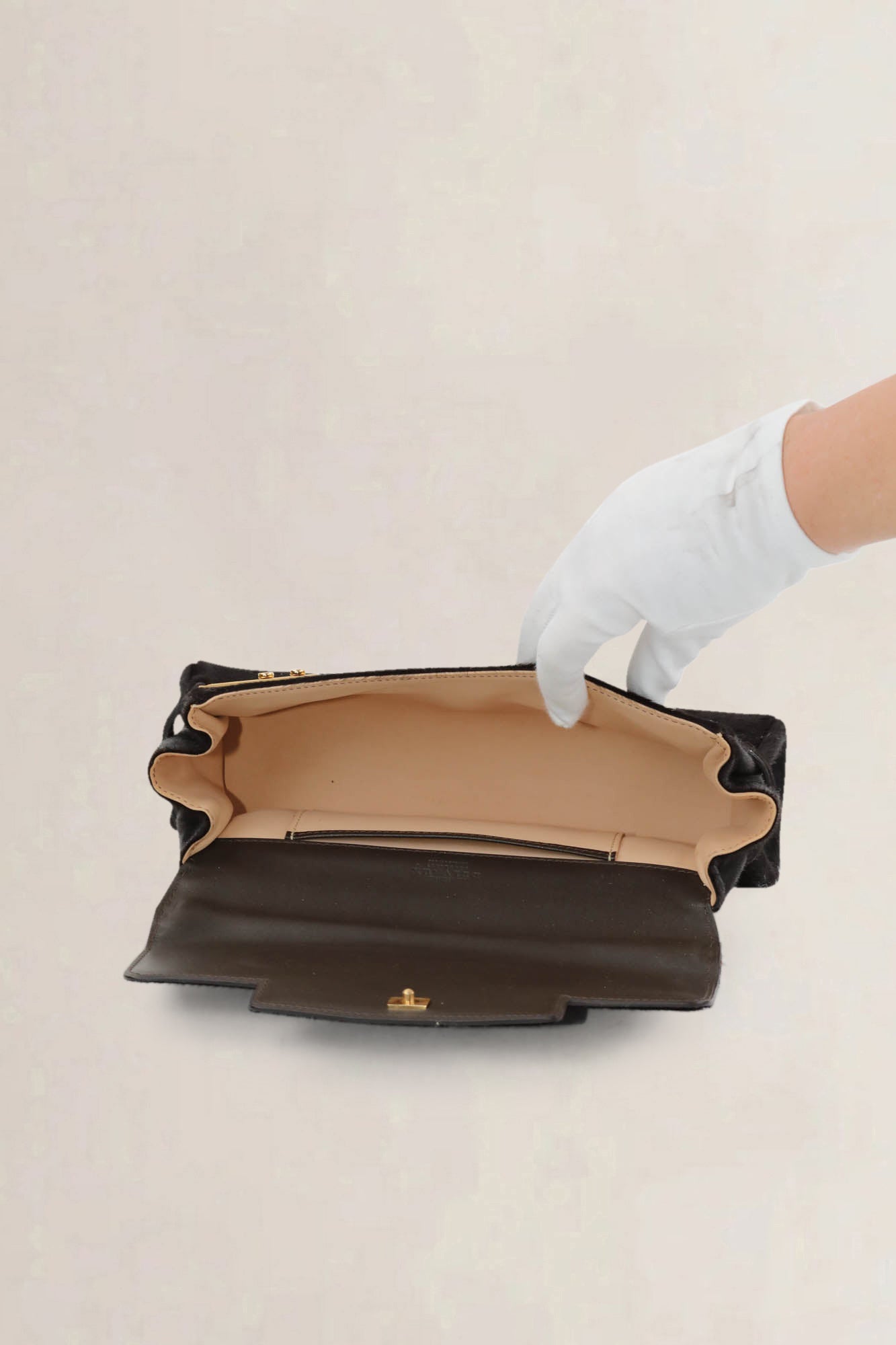 Delvaux Brown Tempête Pony Hair Top Handle Bag