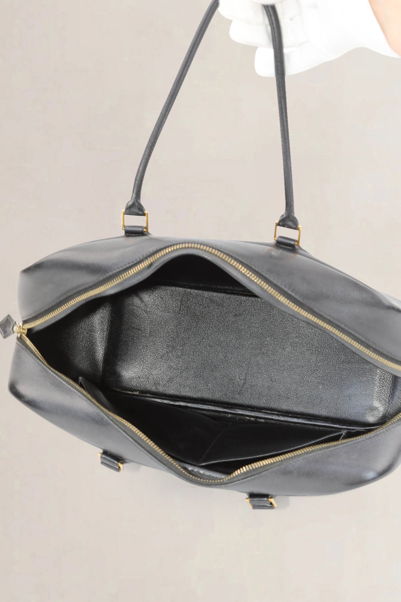 Hermès Black Plume Top Handle Bag