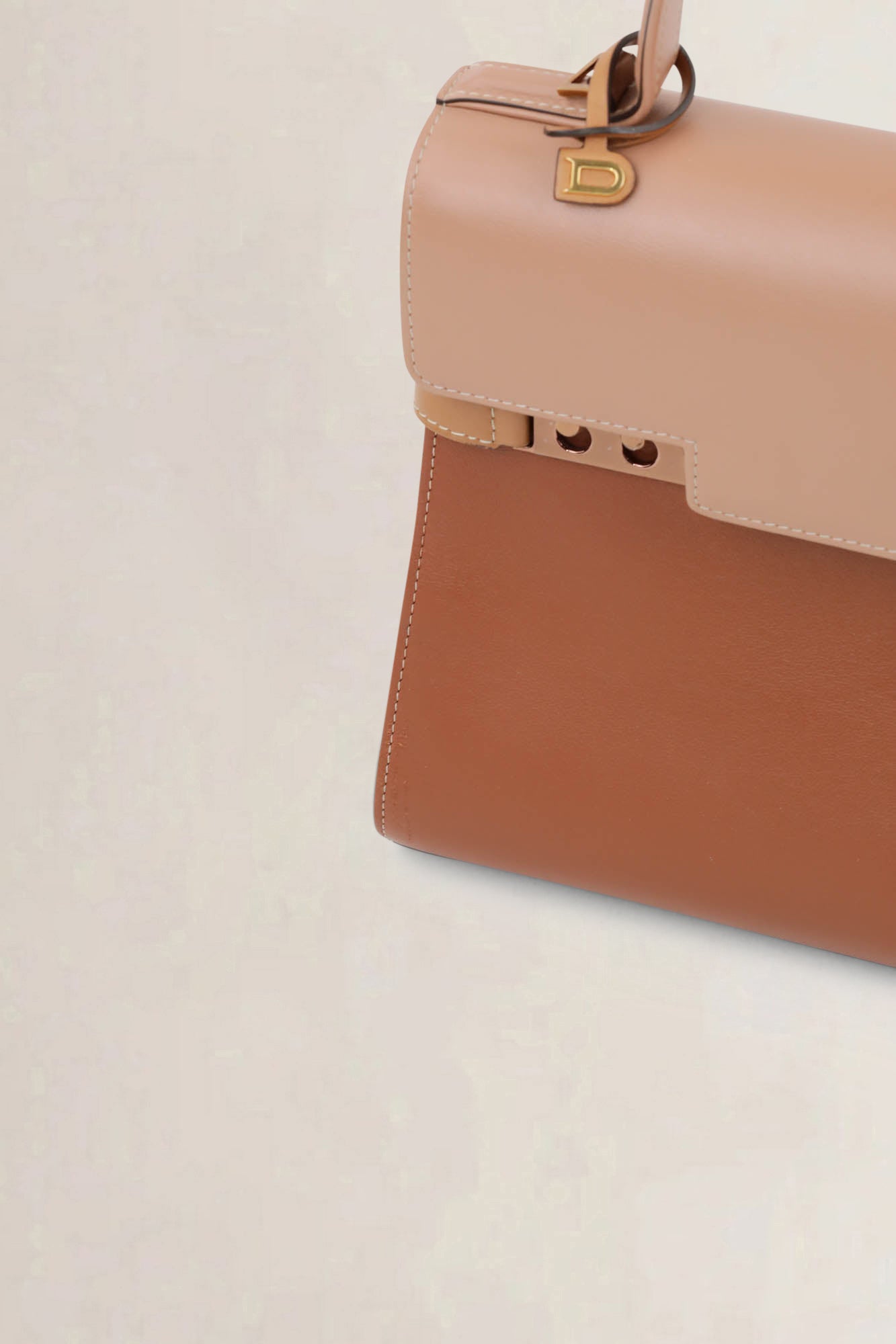 Delvaux Tempête MM Bi-color Crossbody Bag