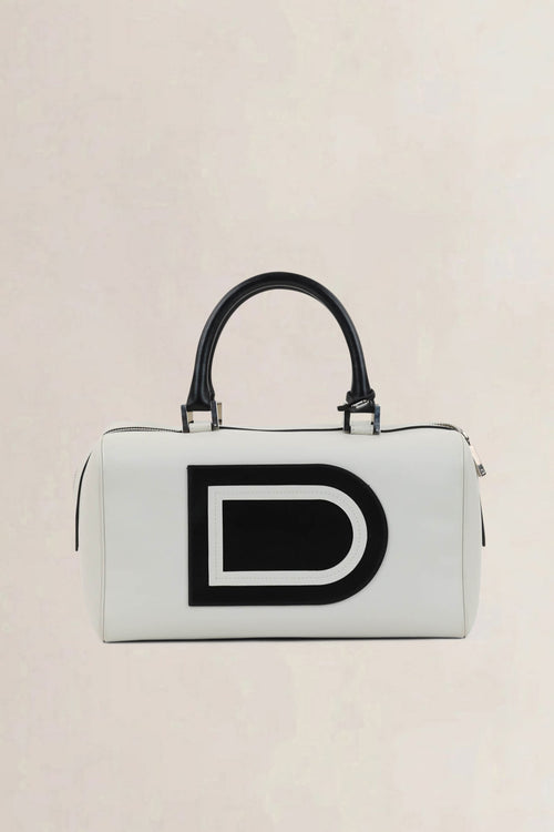 Delvaux Bicolore Louise Boston Allure Top Handle Bag
