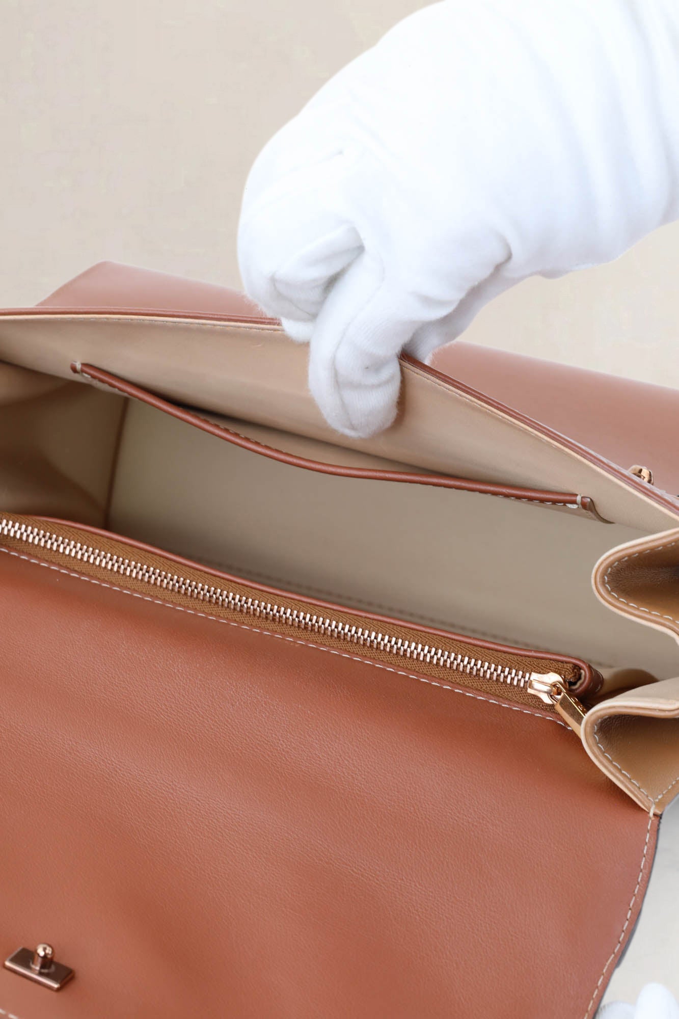 Delvaux Tempête MM Bi-color Crossbody Bag