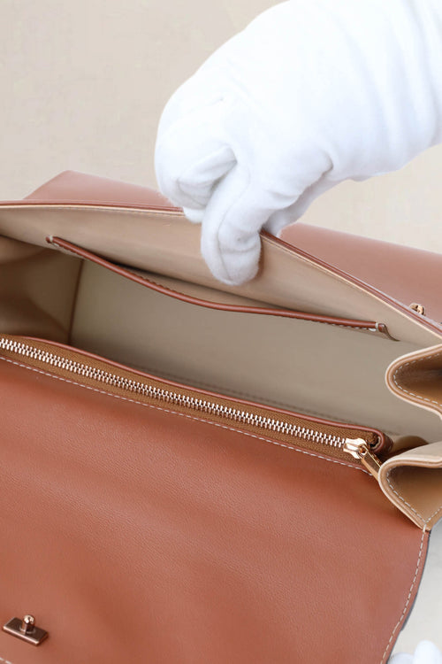 Delvaux Tempête MM Bi-color Crossbody Bag