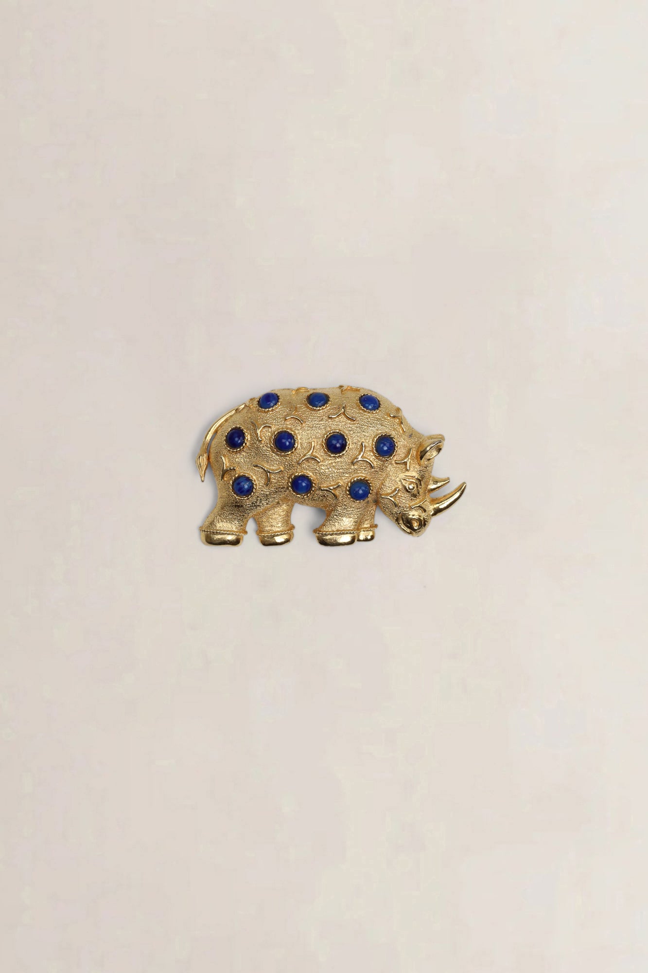 Vintage Capri Rhino Brooch