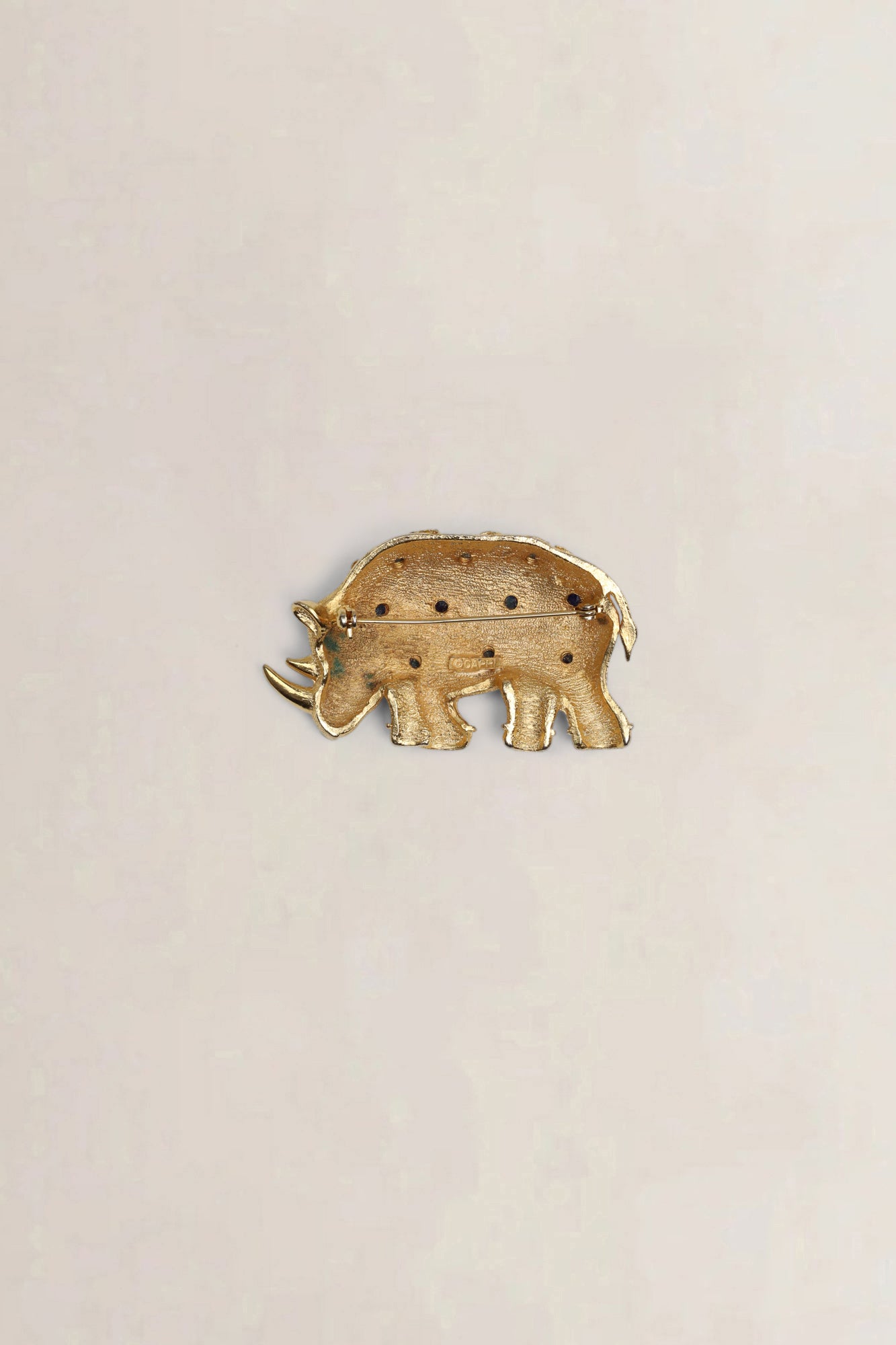 Vintage Capri Rhino Brooch