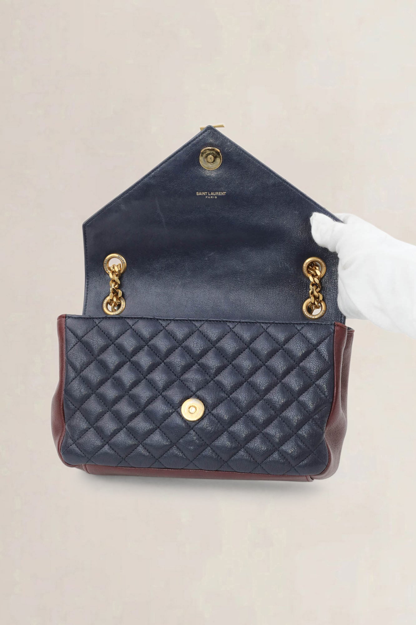 YSL Tricolor College Crossbody Bag