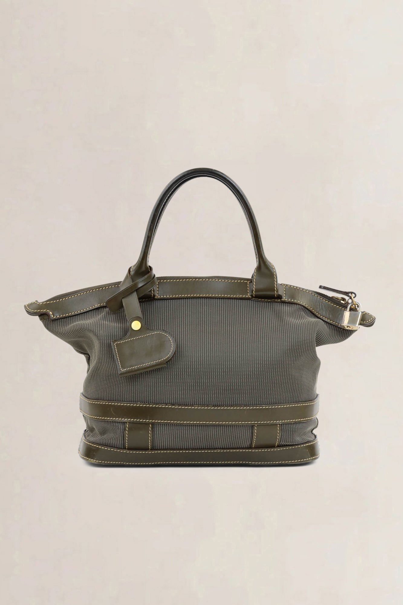Delvaux Khaki Top handle Bag