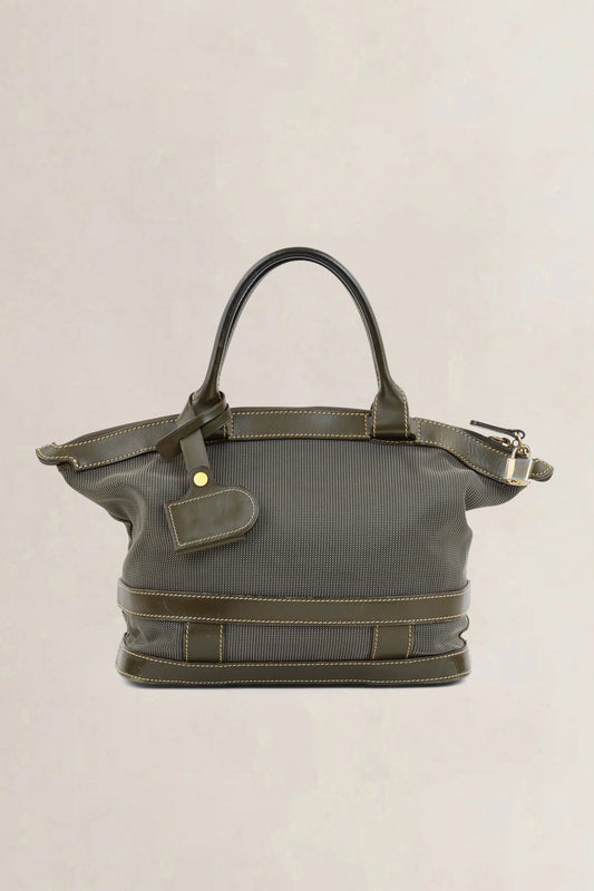Delvaux Khaki Top handle Bag