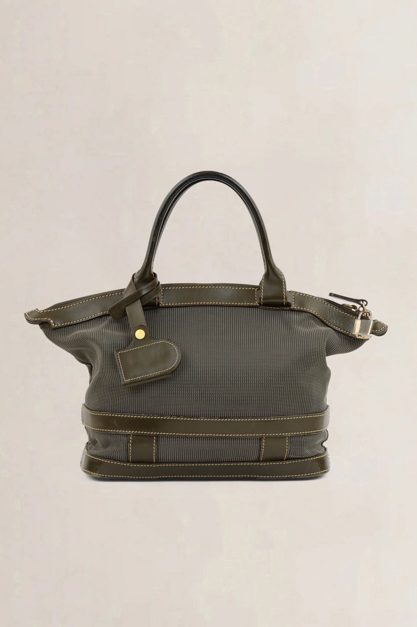 Delvaux Khaki Top handle Bag