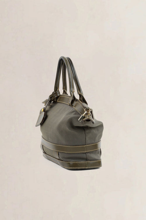 Delvaux Khaki Top handle Bag
