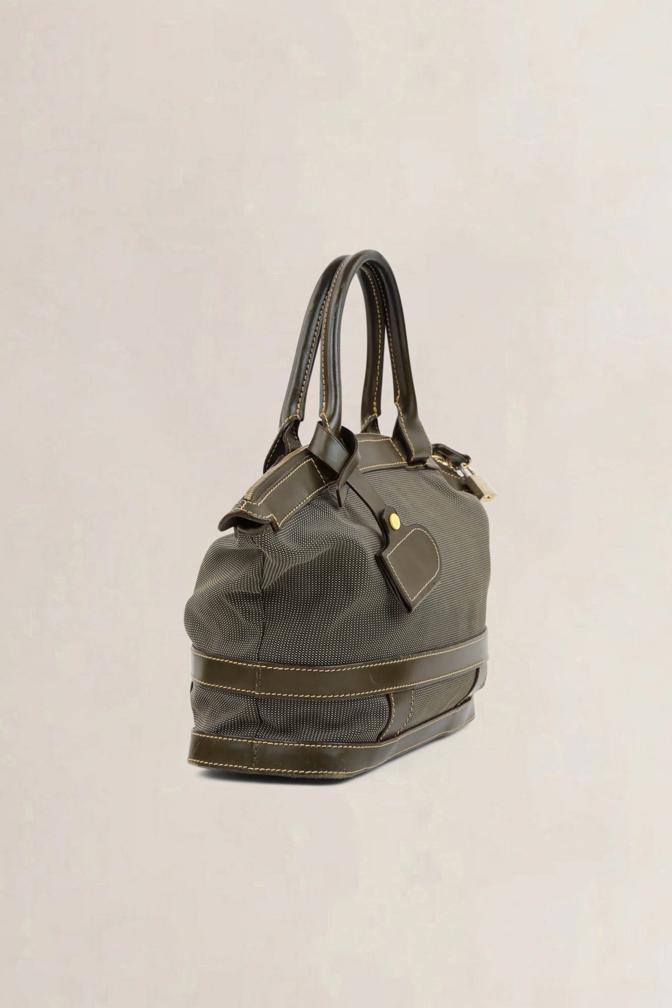 Delvaux Khaki Top handle Bag