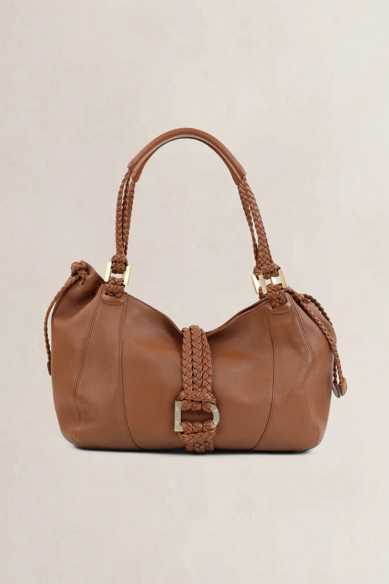 Delvaux Camel Eugène Shoulder Bag