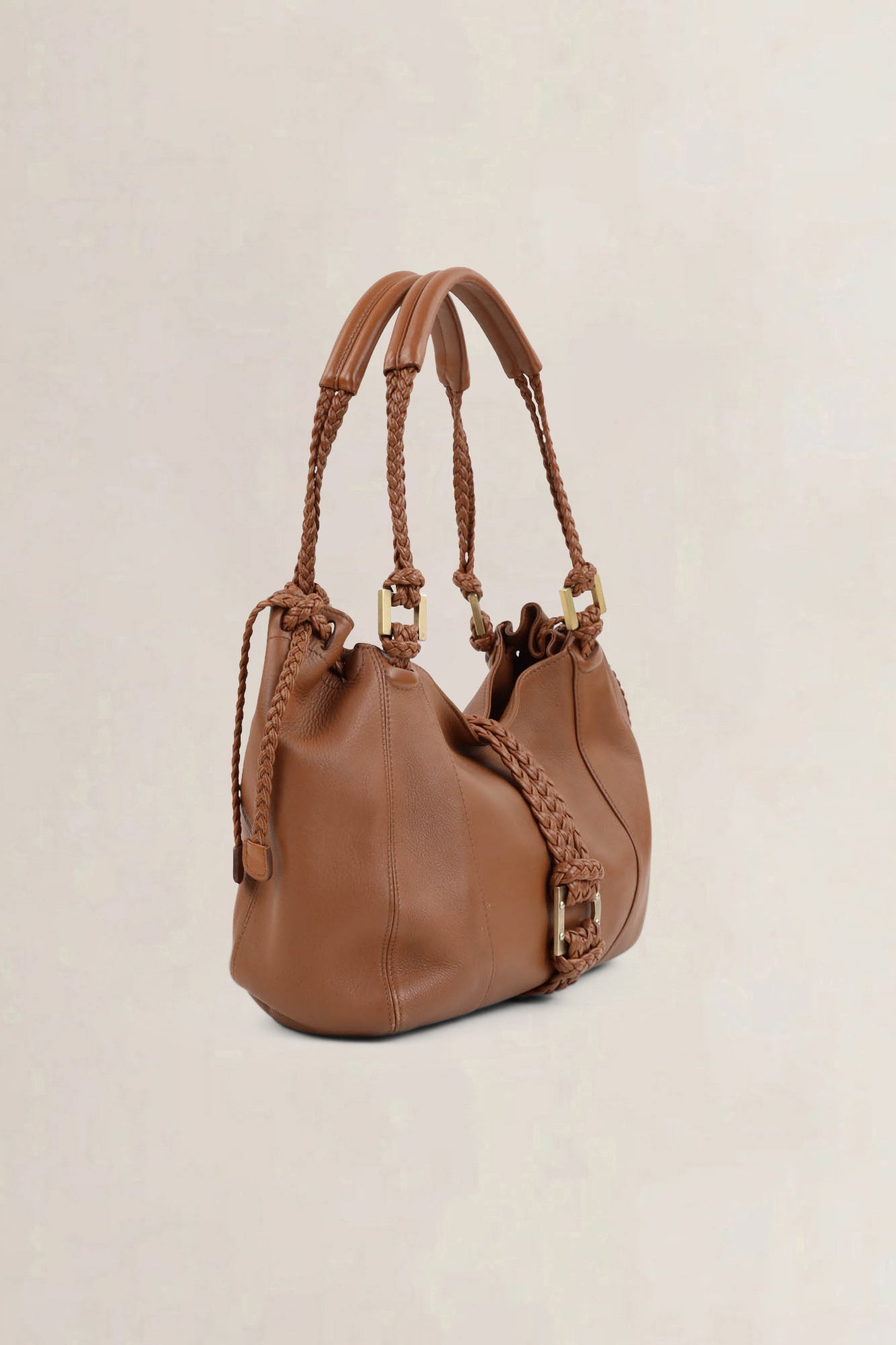 Delvaux Camel Eugène Shoulder Bag