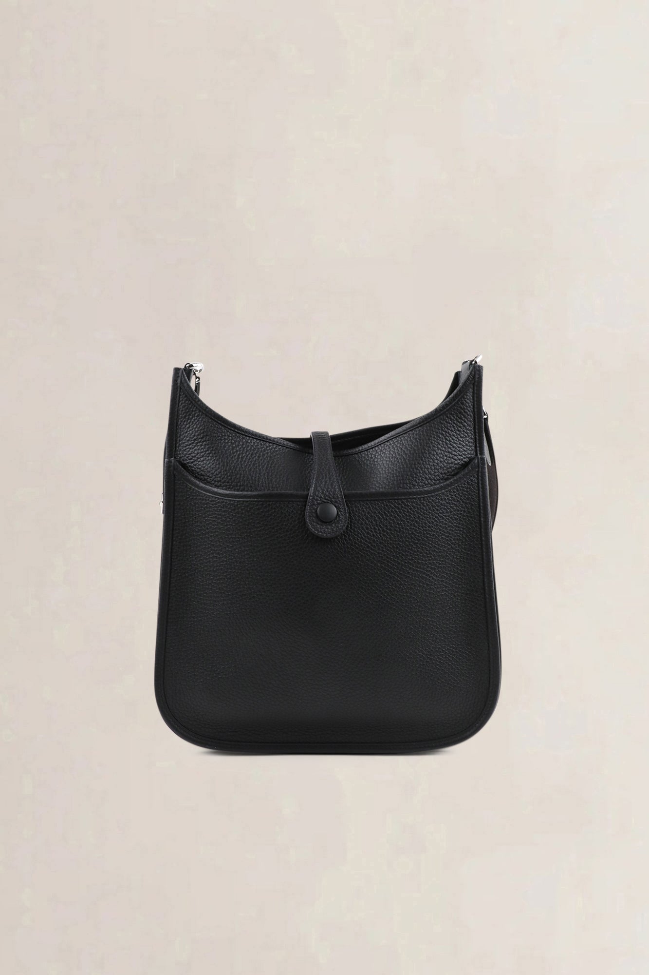 Sac bandoulière Hermès Evelyne 29 en cuir Taurillon Clemence noir