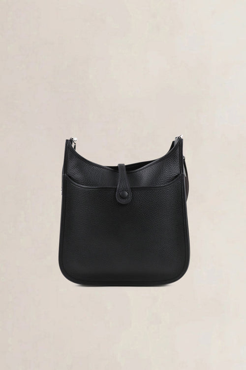 Sac bandoulière Hermès Evelyne 29 en cuir Taurillon Clemence noir