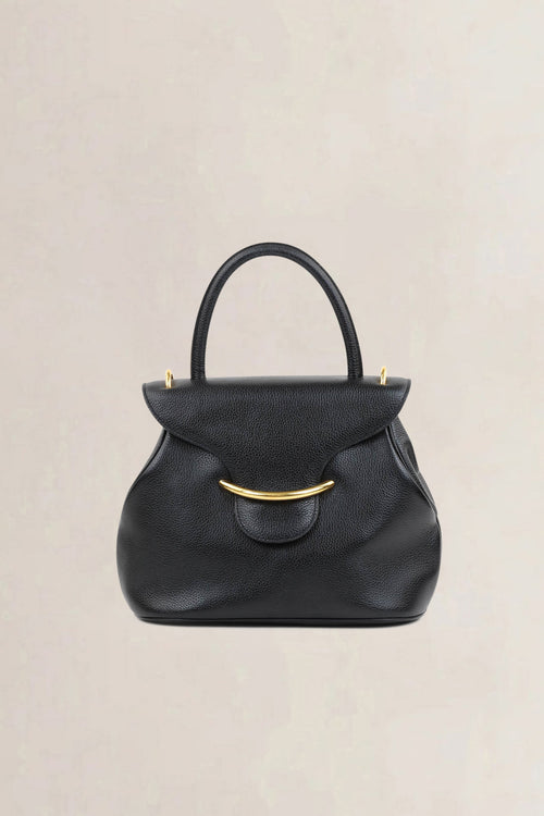Delvaux Black Baltimore PM Top Handle Bag
