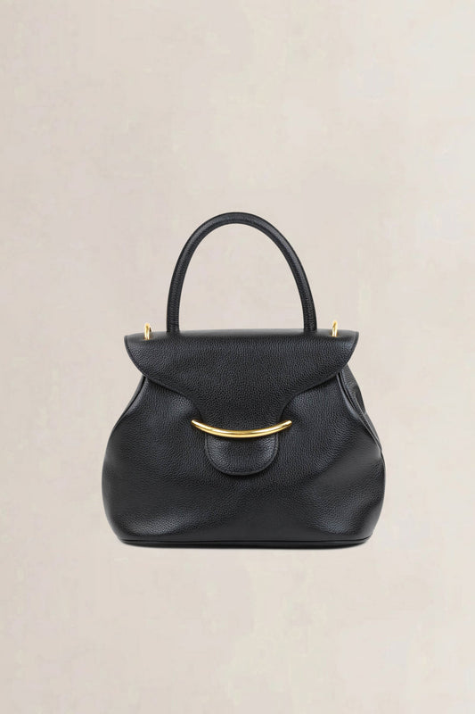 Delvaux Black Baltimore PM Top Handle Bag