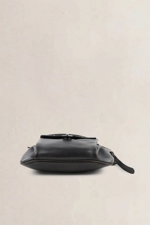 Delvaux Grey Leather Moissac Crossbody Bag