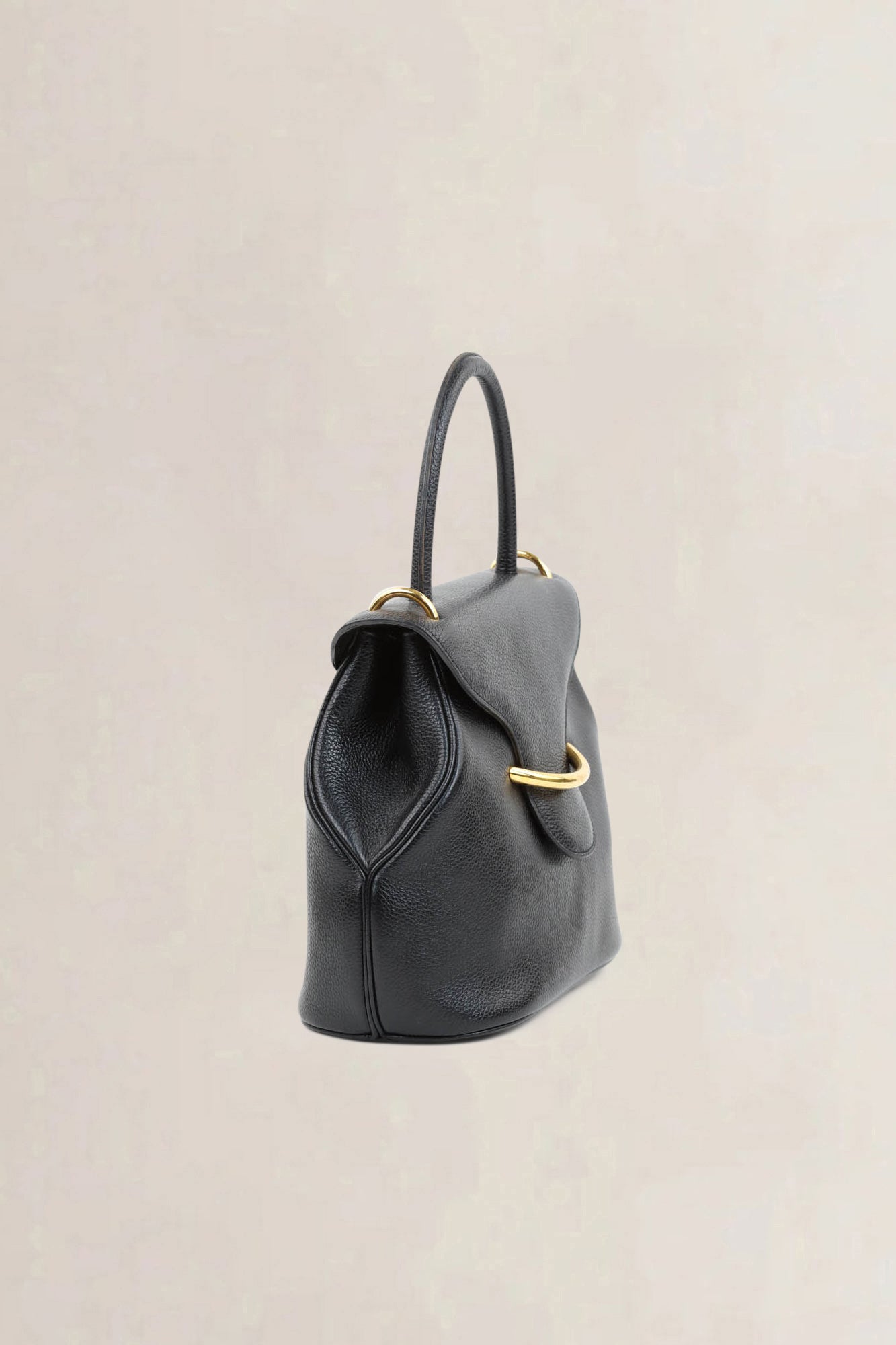 Delvaux Black Baltimore PM Top Handle Bag