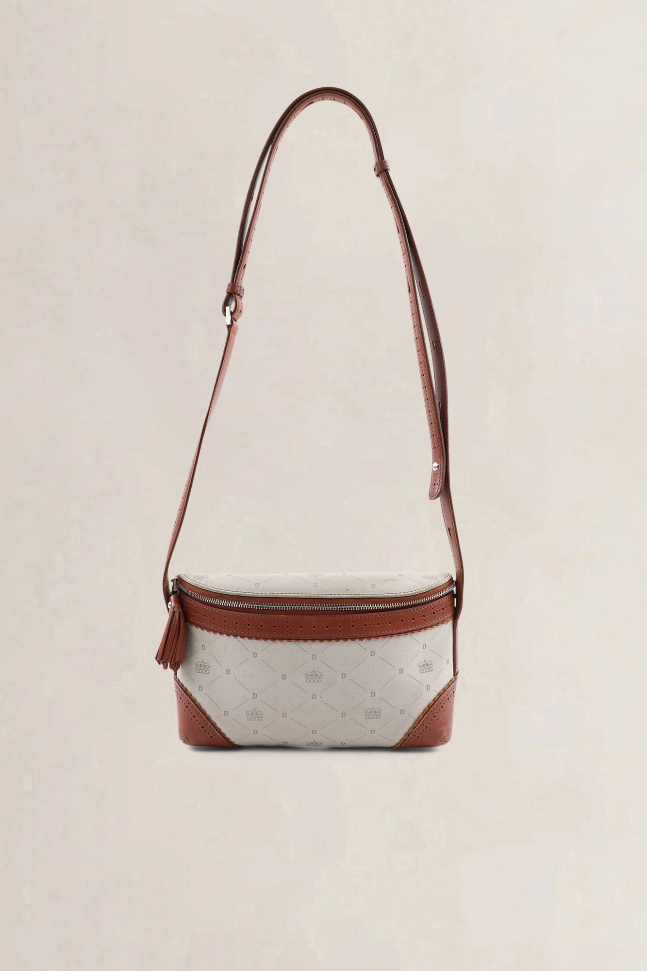 Delvaux Brown Canvas Crossbody — preloved