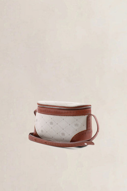 Delvaux Brown Leather/Canvas Crossbody Bag