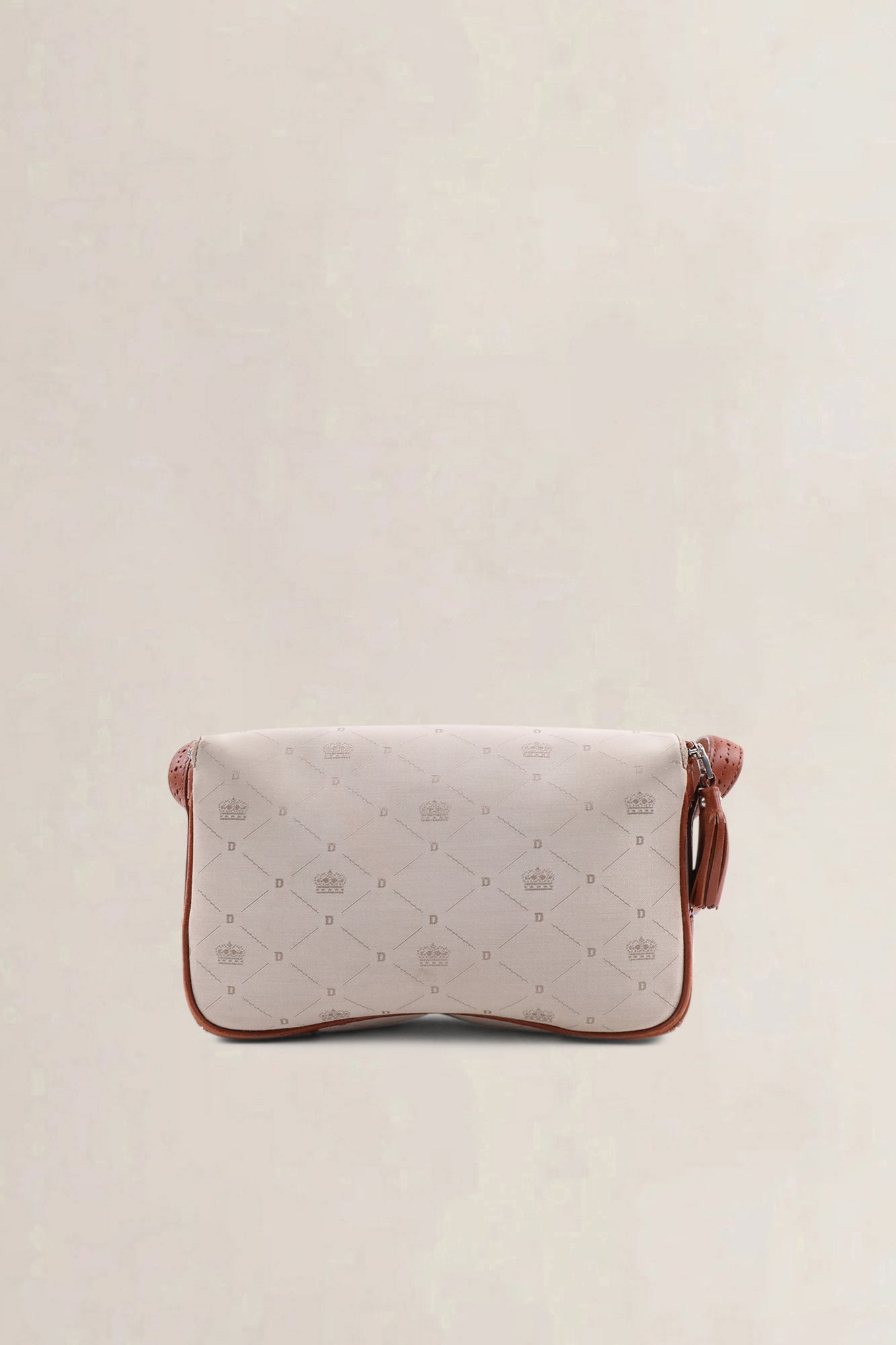 Delvaux Brown Leather/Canvas Crossbody Bag
