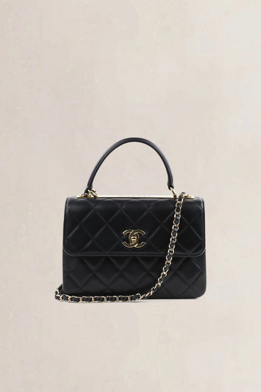 Chanel Lambskin Sac à Rabat Poignée Crossbody Bag