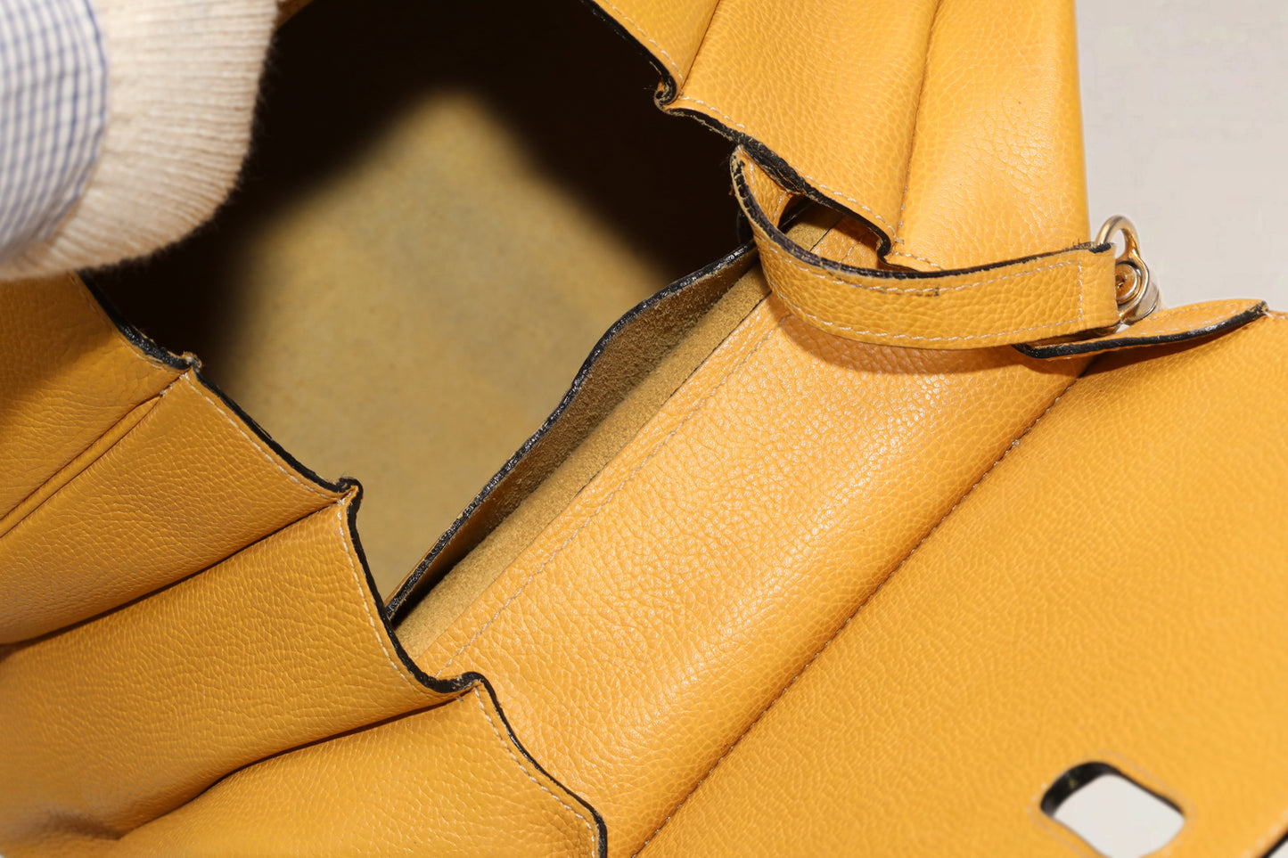 Delvaux Yellow Cerceau GM Crossbody Bag