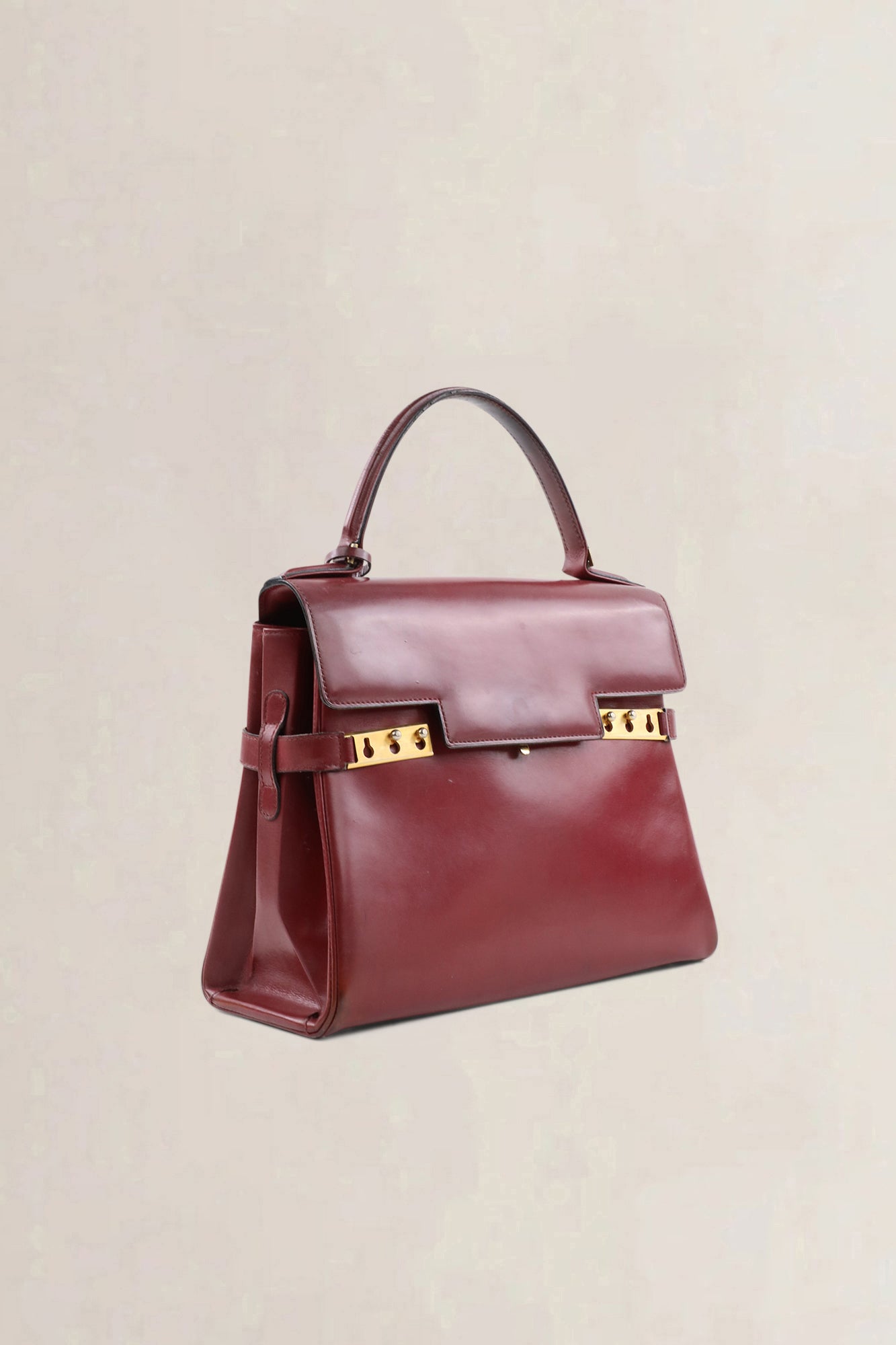 Delvaux Tempête Box Calf burgundy — vintage