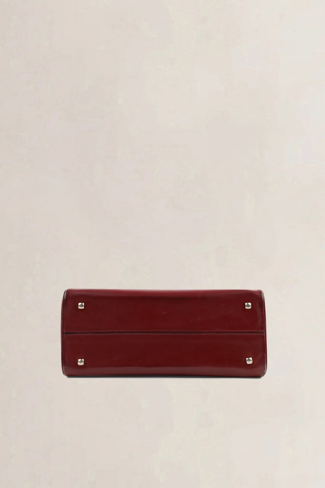 Sac top handle Delvaux Tempête en cuir Box Calf bordeaux