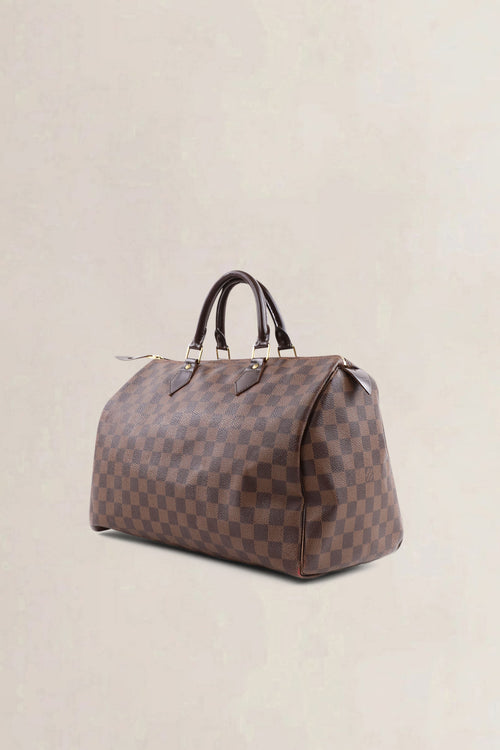 Sac Louis Vuitton Speedy 35 en toile Damier Ebene