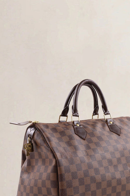 Sac Louis Vuitton Speedy 35 en toile Damier Ebene