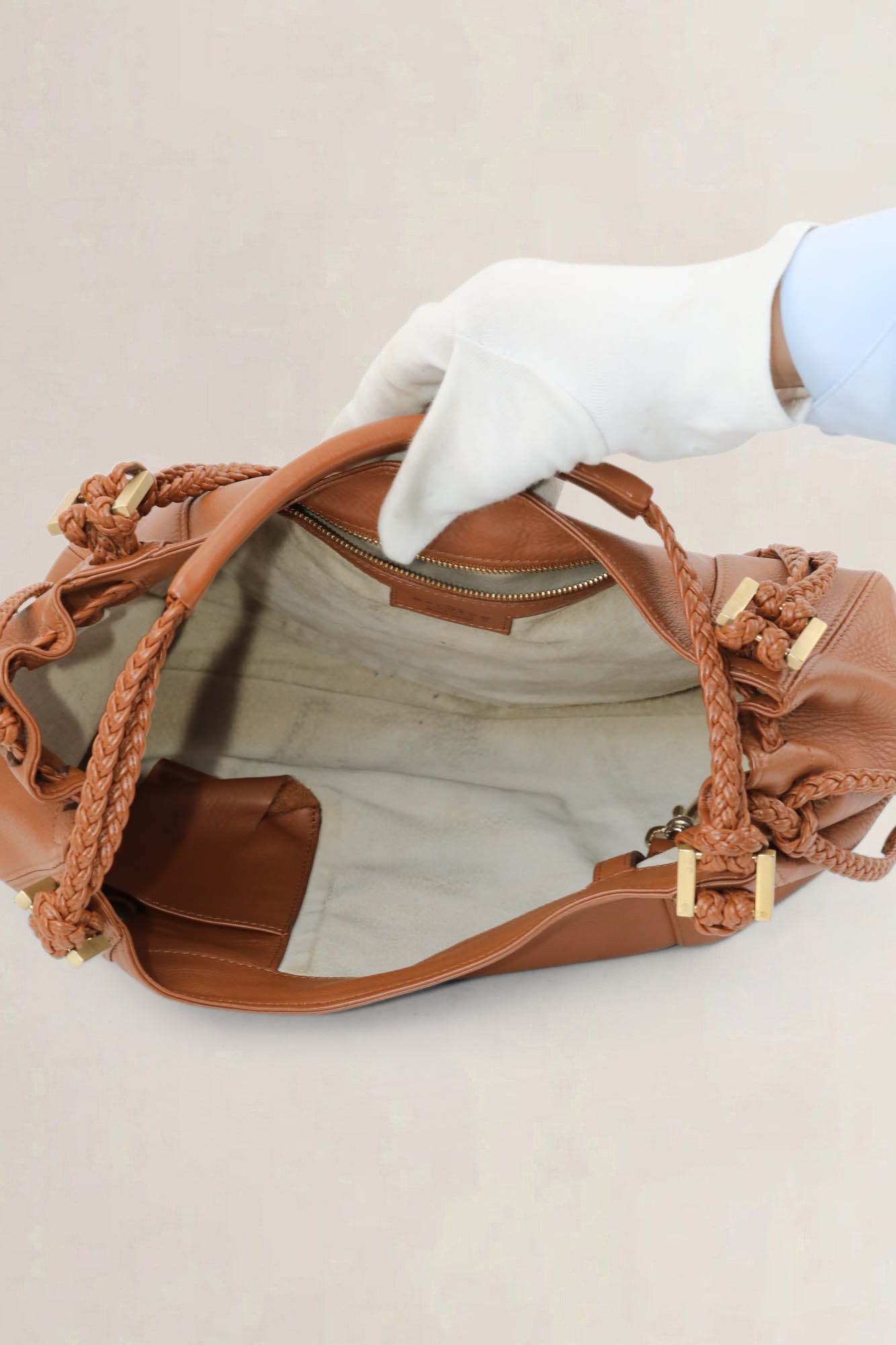 Delvaux Camel Eugène Shoulder Bag