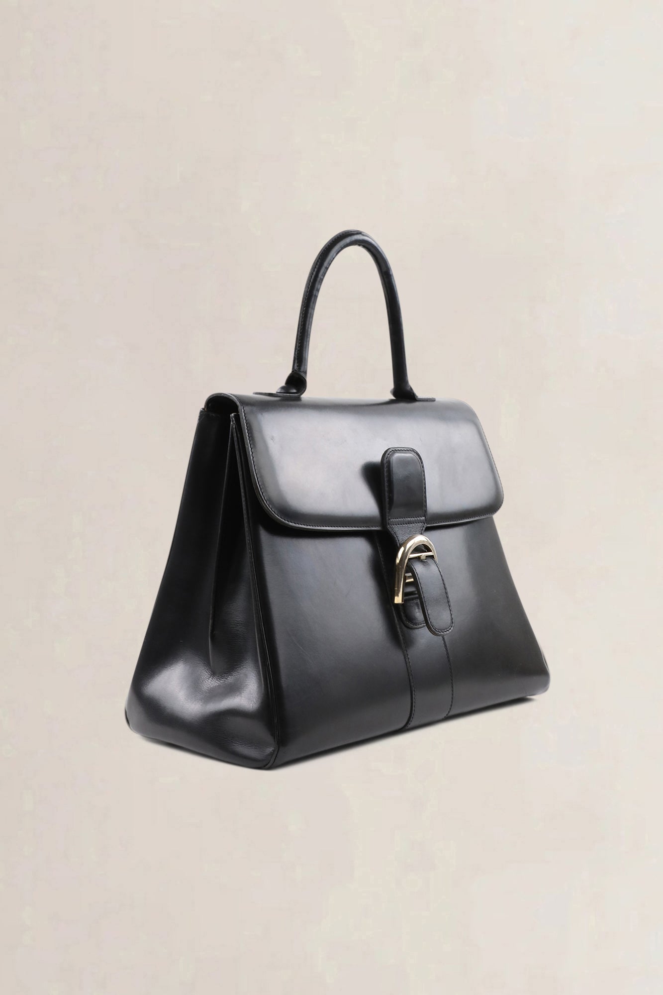 Delvaux Black Brillant GM Box Calf Top Handle Bag