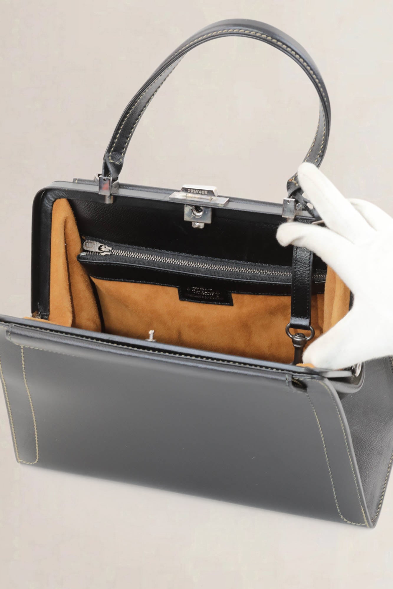 Delvaux Black Illusion Top Handle Bag